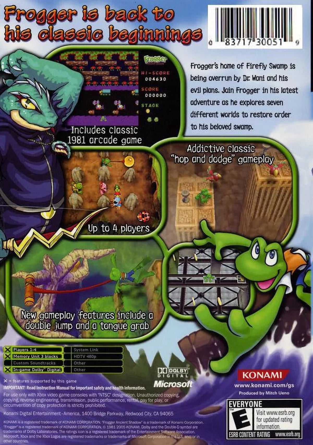 Frogger Ancient Shadow Xbox CIB