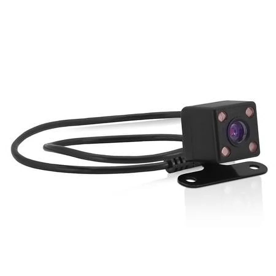 MNCD245T Full HD Front and Rear View 2.45" LCD Monitor Dash Camera with 3-Channel Recording, Black