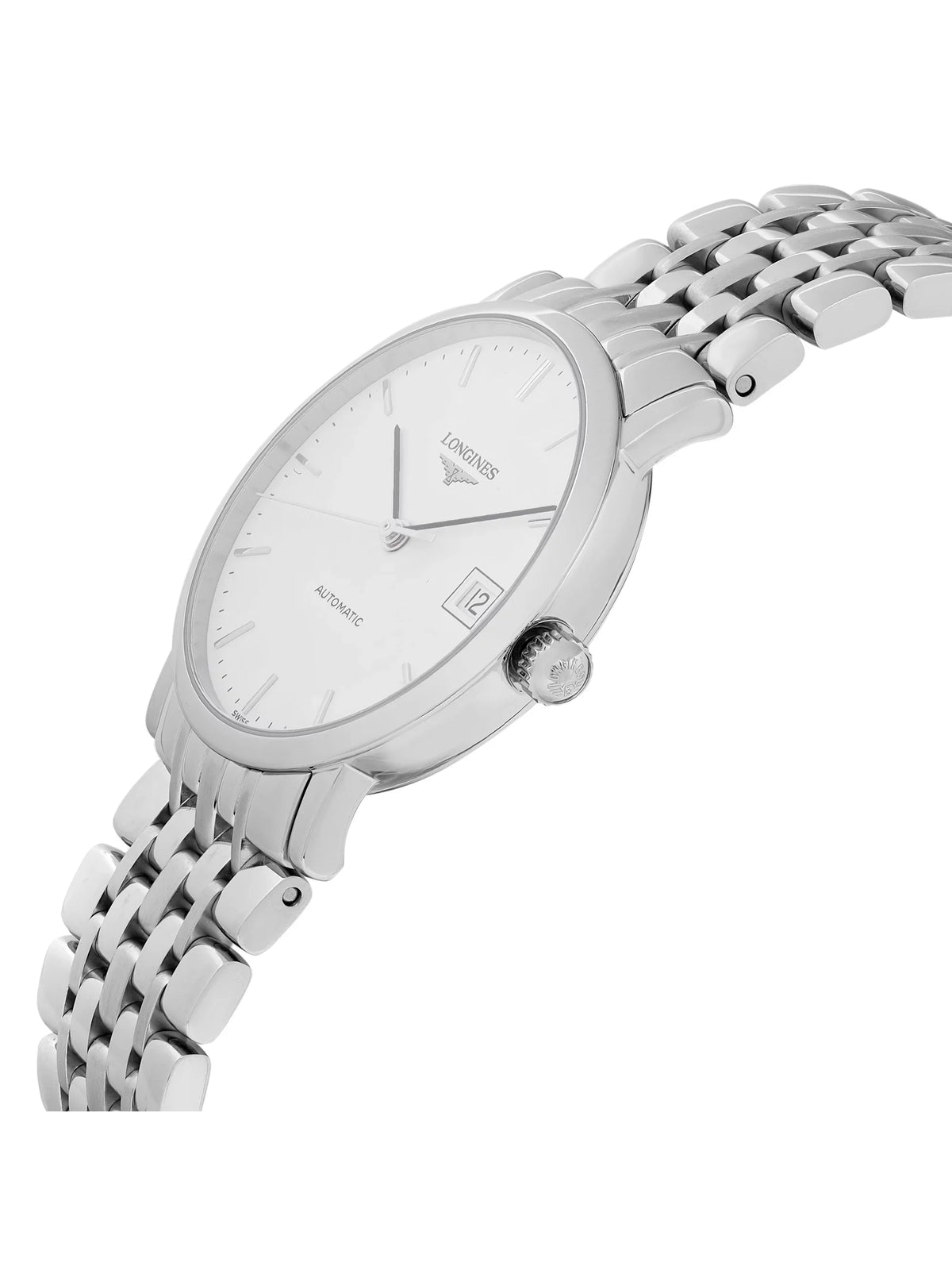 Longines Elegant Stainless Steel White Dial Automatic Ladies Watch L4.809.4.12.6