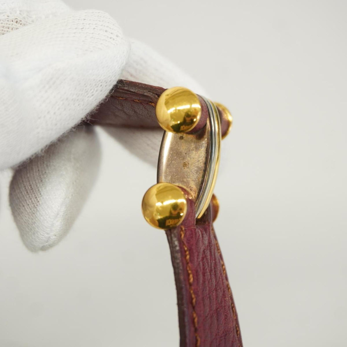 Pre-Owned Cartier Shoulder Bag Must Leather Red Ladies (Good)
