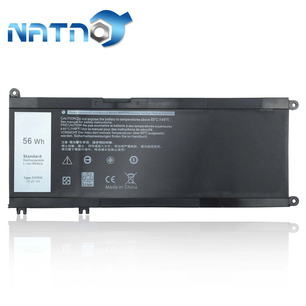 Battery for 33YDH 17 7000 7779 13 7353 17 7778 15 7778 15 7577 P30E 7786 7773 3779 G5 / 7588 3579 5587 G7 / G3 Latitude 13 3380 14 3490 - High Efficiency 15.2V/56Wh
