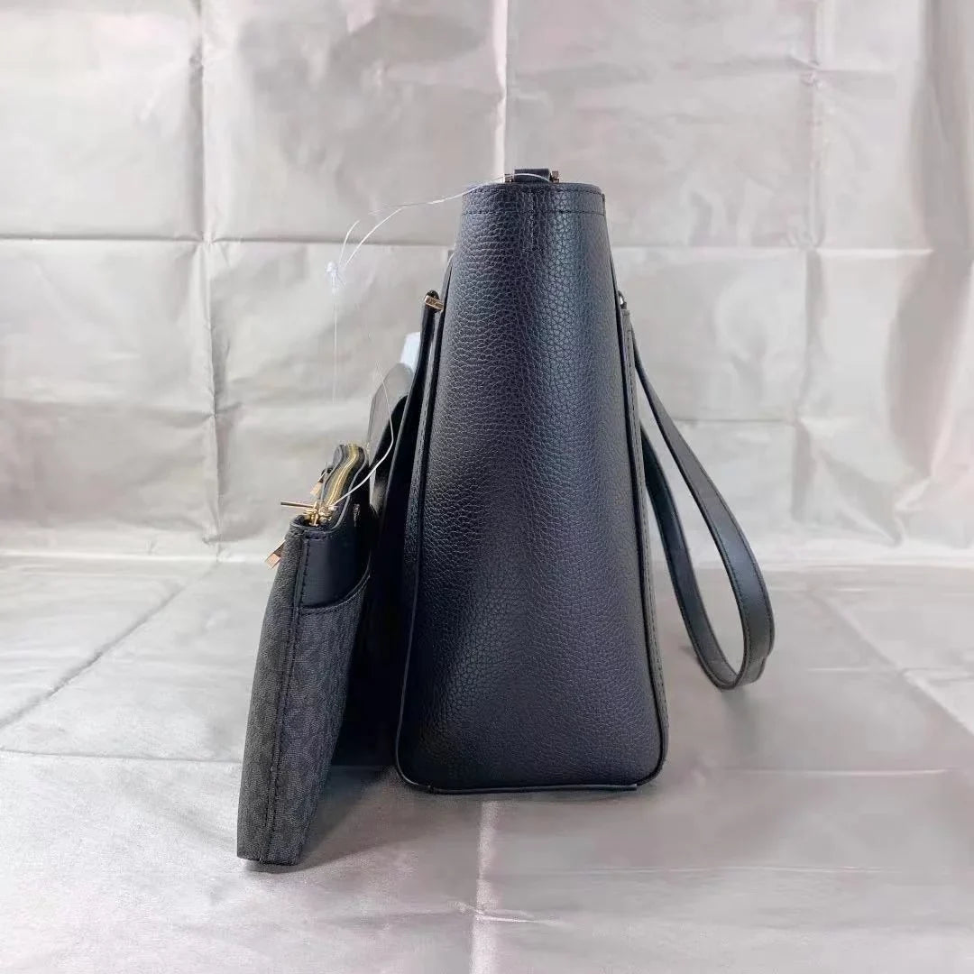 Michael Kors 35T1G5Mt7T Maisie Large Pebbled Leather 3-In-1 Tote Bag In Black Multi