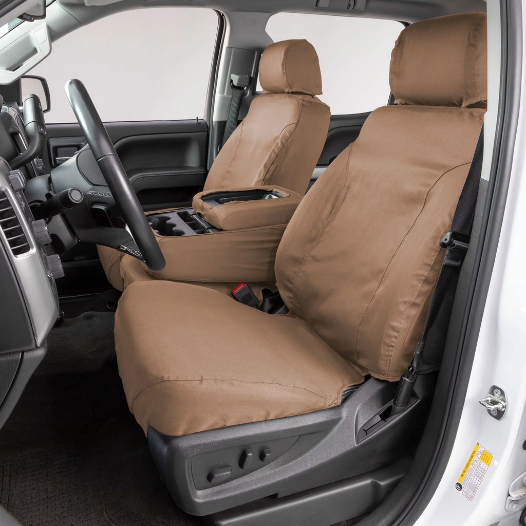 Covercraft SeatSaver Front Row Custom Fit Seat Cover for Select Ford F-150 Models - Polycotton (Tan) Fits select: 2013-2014 FORD F150 SUPER CAB, 2011-2012 FORD F150