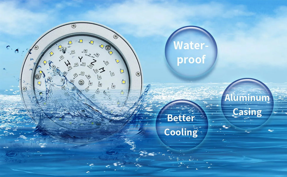 LED Pool Lights for Inground Pool,120V 40W Liquid Color Splash LED Bulb Replacement for 500W Pentair and Hayward Fixture (120V-RGB+White)
