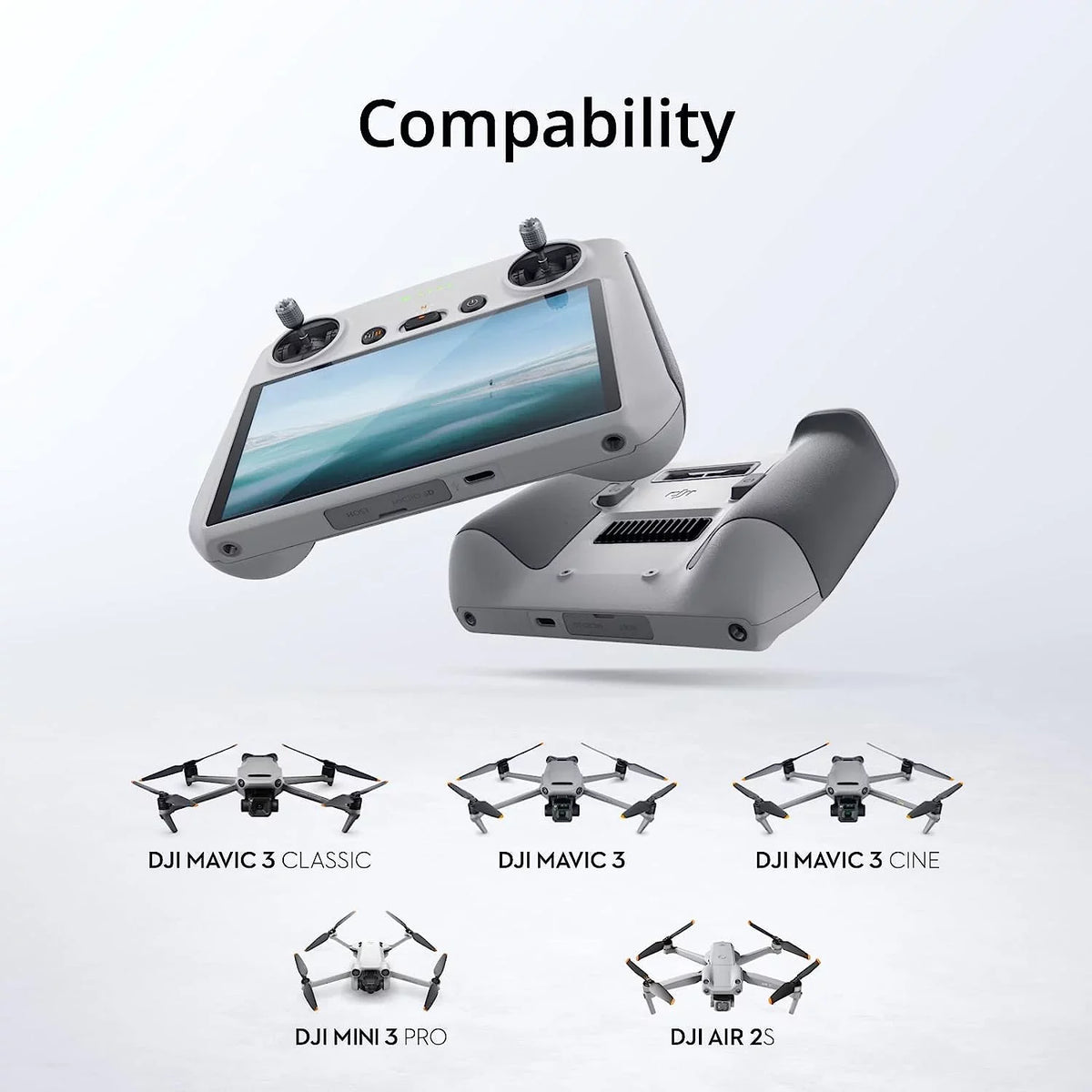 Restored DJI RC - Remote Controller for DJI Mini 3 Pro Mavic 3 Classic Mavic 3 & Cine Air 2S () (Refurbished)
