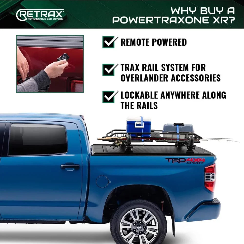 Retrax By Realtruck PowertraxONE XR Retractable Truck Bed Tonneau Cover | T-70860 | Compatible With Select 2022-2023 Toyota Tundra w/o Deck Rail System 5' 7" Bed (66.7")