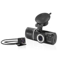 MNCD245T Full HD Front and Rear View 2.45" LCD Monitor Dash Camera with 3-Channel Recording, Black