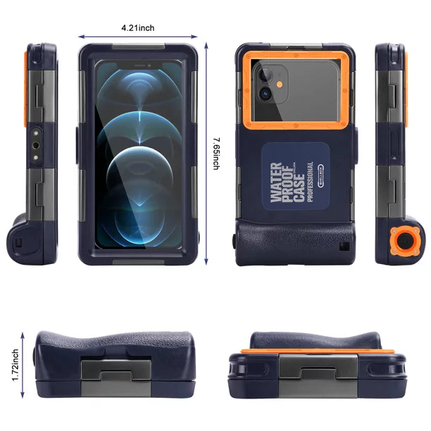 UrbanX Professional [15m/50ft] Swimming Diving Surfing Snorkeling Photo Video Liquid Protective Case Fluid Housing for vivo Y30 And all Phones Up to 6.9 Inch LCD with Lanyard