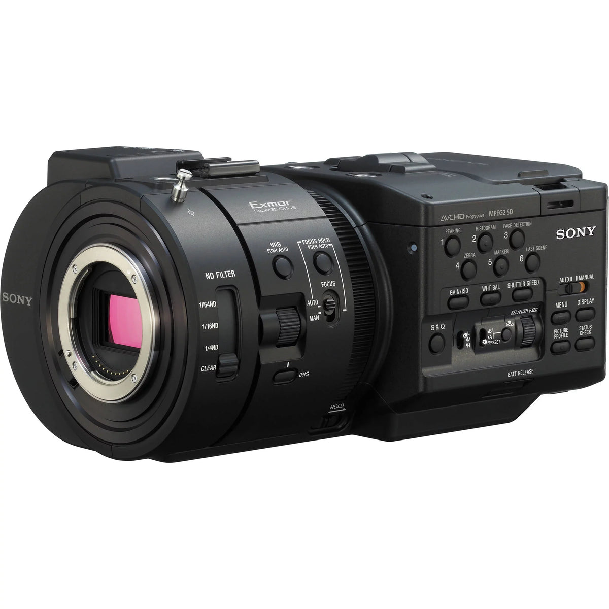 NEX-FS700 R 4K Sensor High Speed NXCAM Super35 Camcorder Body, 8.3MP HD, 3.5" LCD Display Up to 960fps Super Slow M