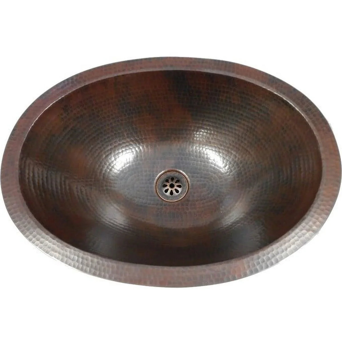 Metal 19" Oval Alloy Farmhouse Bathroom Sink with Aged Alloy Daisy Dain - 19" X 14" X 5"