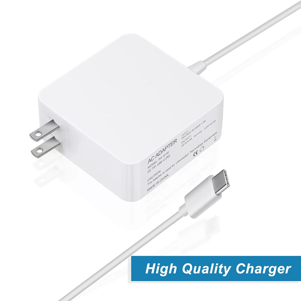 KONKIN BOO Compatible White 65W Type-C AC Adapter Charger Replacement for 300e Chromebook 2nd Gen MTK Type 81QC