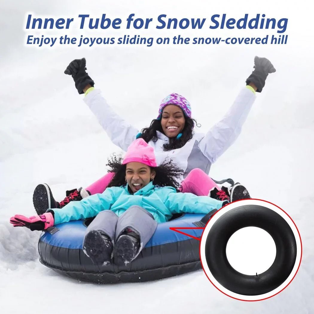 2PCS River Tubes for Adults, Heavy Duty Snow Tubes for Snow Sledding, 39inch Large Rubber Snow & Fluid Tire Tubes, Pool Closing Inner Tubes, Rubber Pool Float Inner Tubes