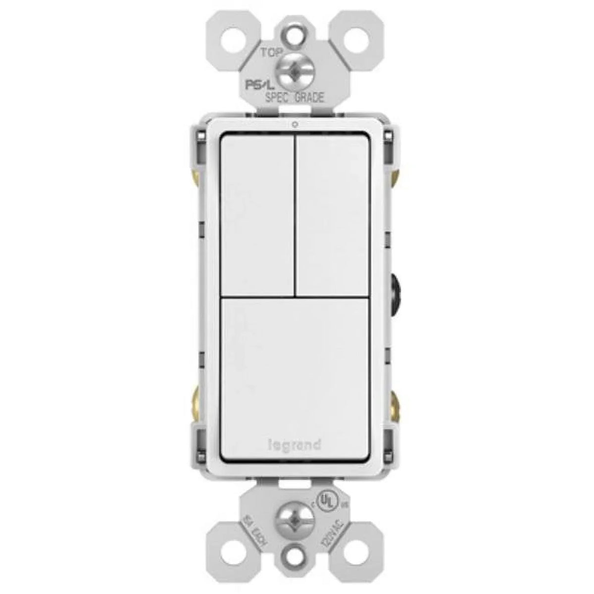 Legrand RCD113WCC6 Pass & Seymour Radiant 3 Single-Pole Switch, 15A, White - Quantity 1
