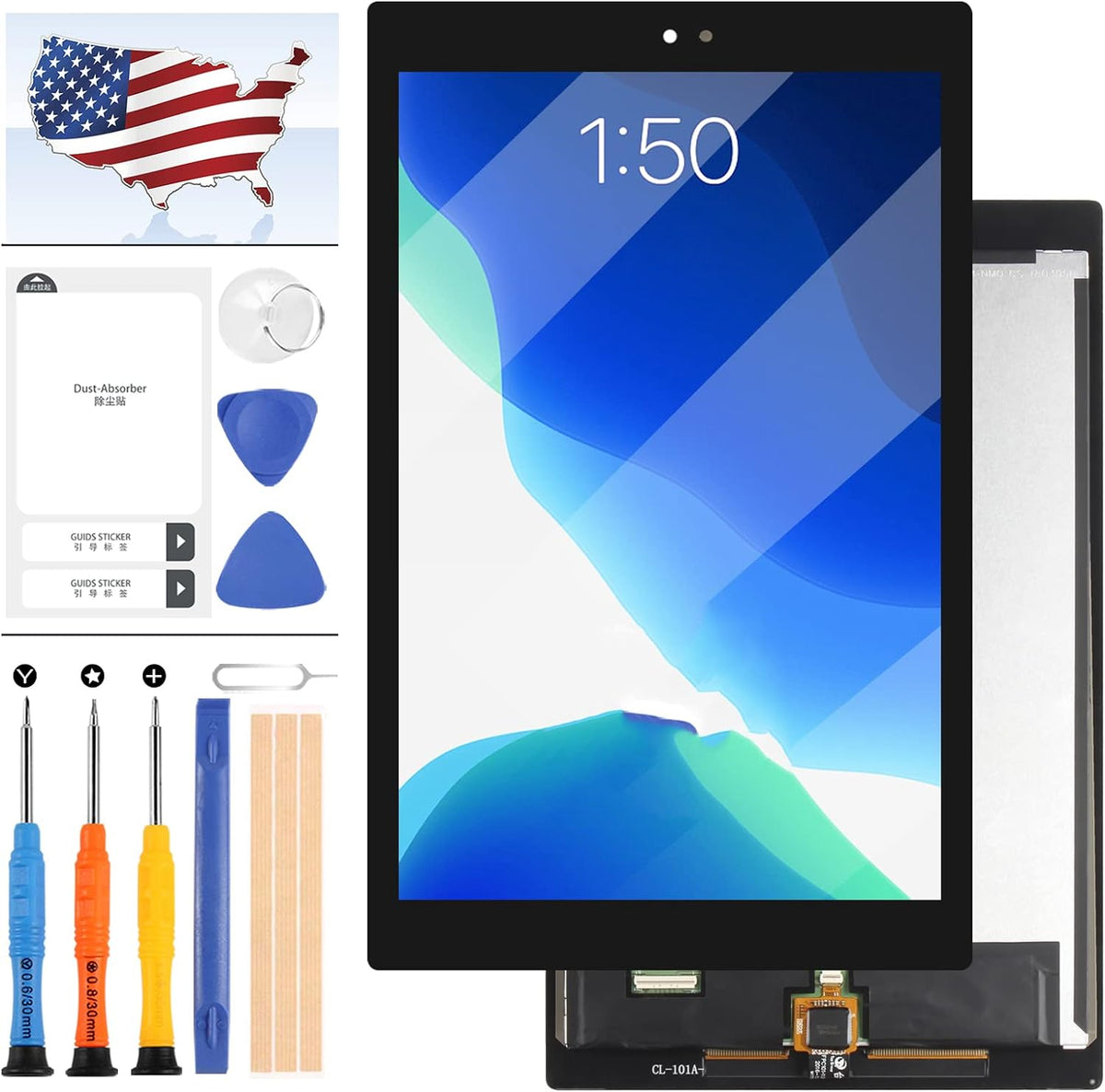 LCD Monitor Replacement for Amazon Kindle Fire HD 10 7th Gen SL056ZE 2017 Version 10.1 LCD Display Touch Monitor Digitizer Assembly with Tools