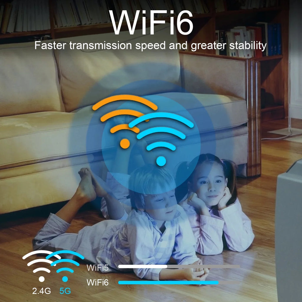 Android 13.0 TV Box 4GB RAM 32GB ROM Quad-Core WiFi6 Dual Band 2.4G/5.8G Ethernet 1000M BT5.0 8K HDR10+ Ultra HD USB3.0
