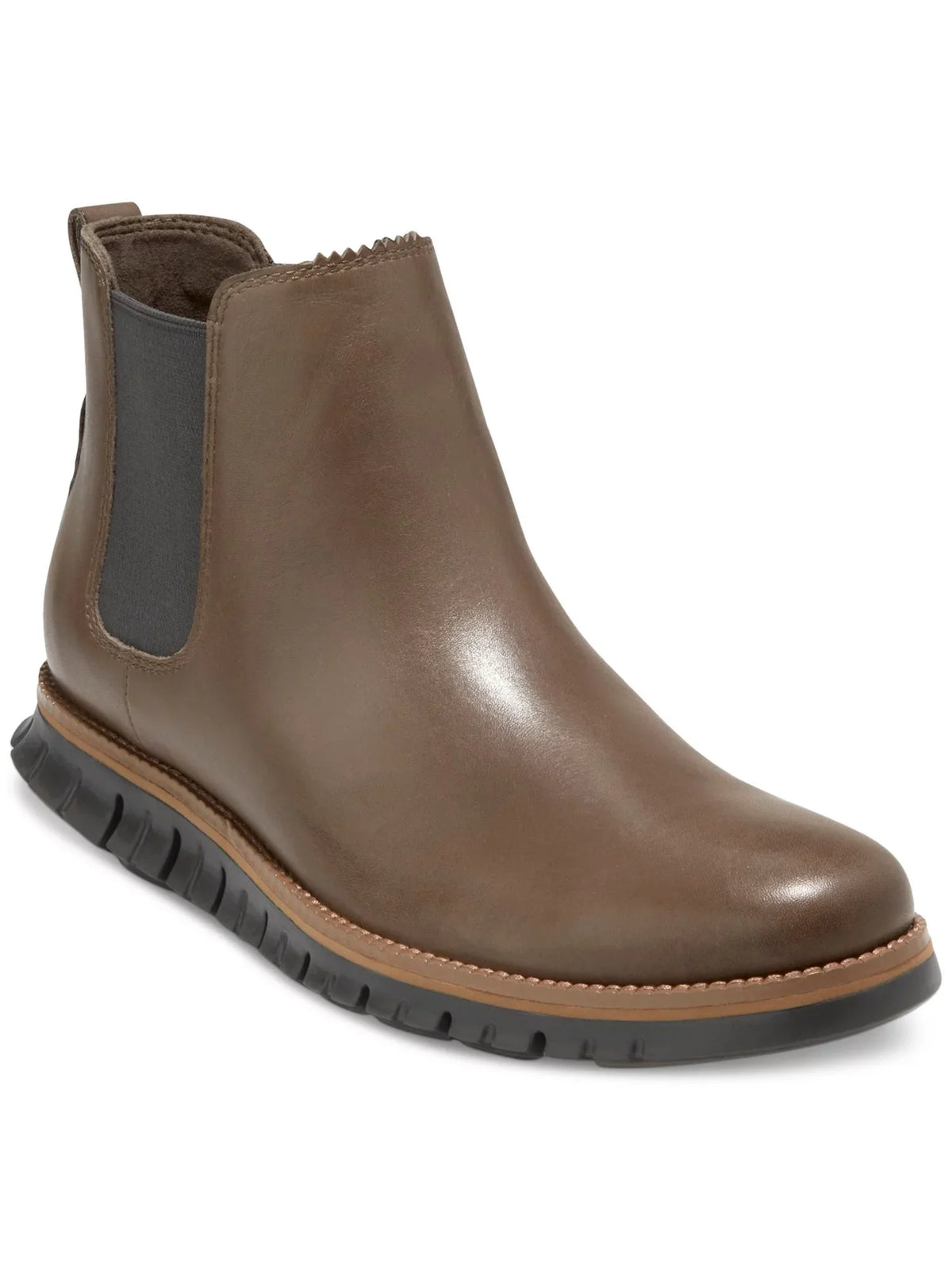 COLE HAAN Mens Brown Fluid Comfort Zerogrand Round Toe Wedge Chelsea 7 M