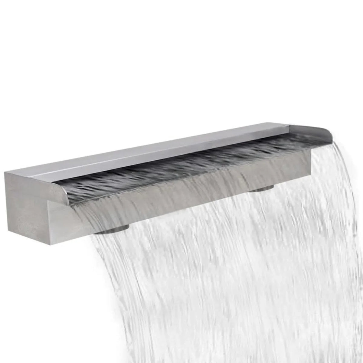 Dcenta Fluid Pool Fountain Stainless Steel Descent Fluid Feature Spillway Garden Pool Spa Fountain 23.6 x 4.5 x 3.1 Inches (W x D x H)