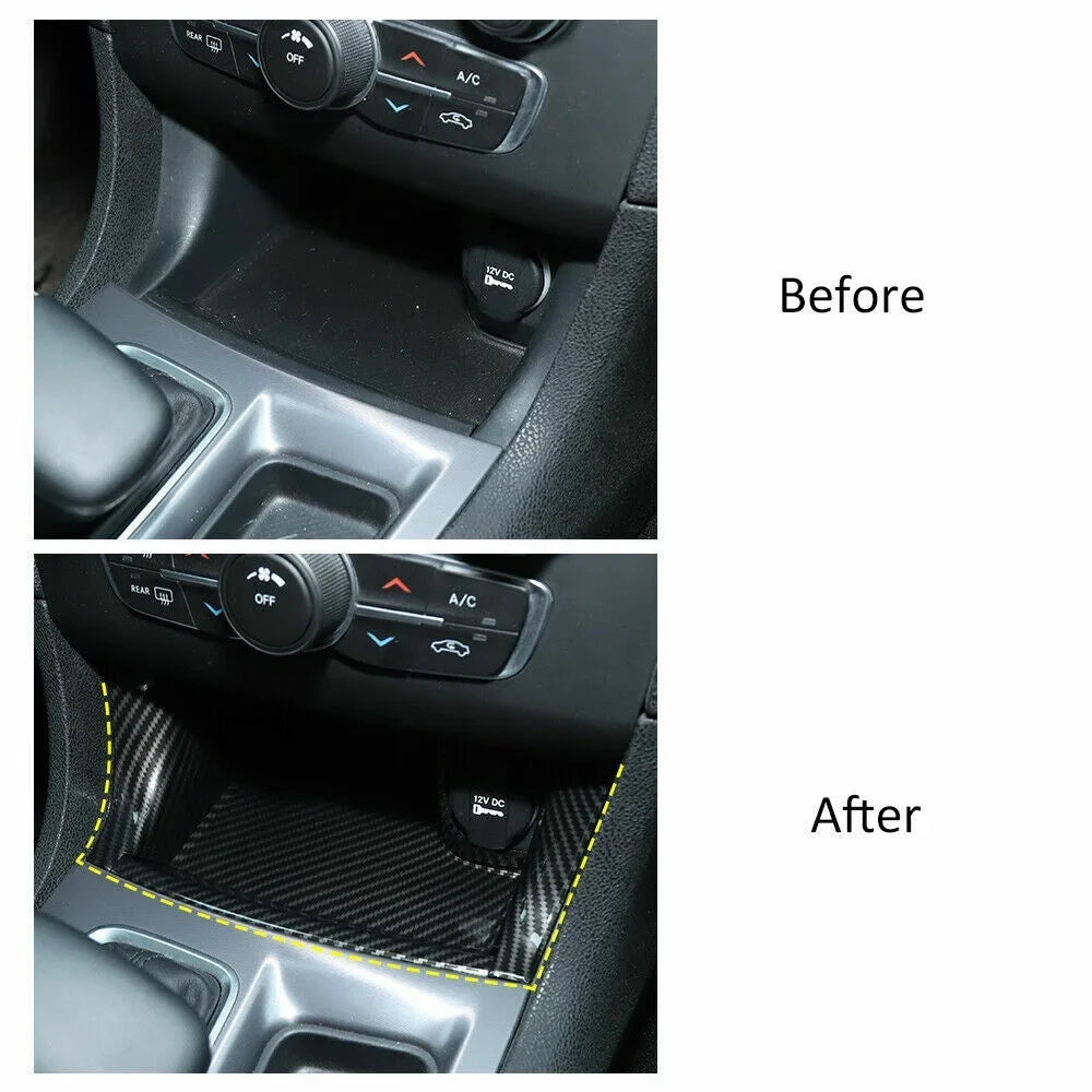 Teledu 4pc Center Consoles Gear Shift Storage Panel Trim Cover