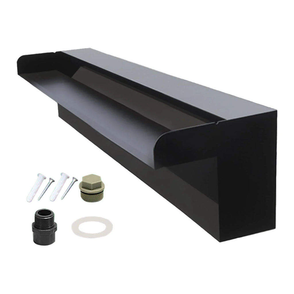 oshhnii Fluid Spillway Pool Fountain Stainless Steel, Feature Spillway for Hot Spring Pond Hotel Lobby, SPA Wall Mount