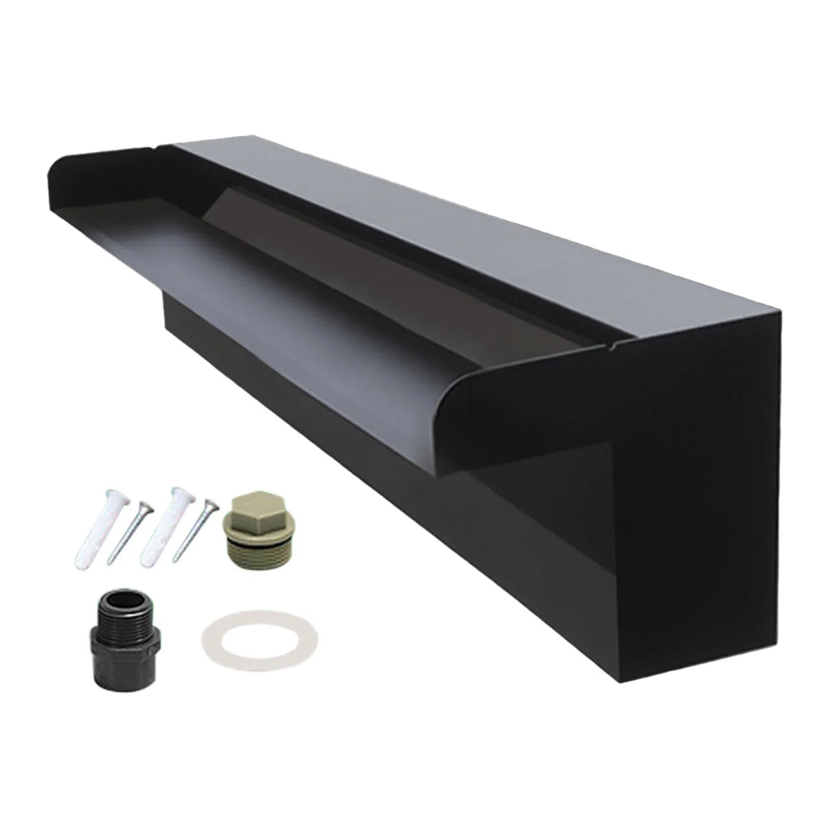 oshhnii Fluid Spillway Pool Fountain Stainless Steel, Feature Spillway for Hot Spring Pond Hotel Lobby, SPA Wall Mount