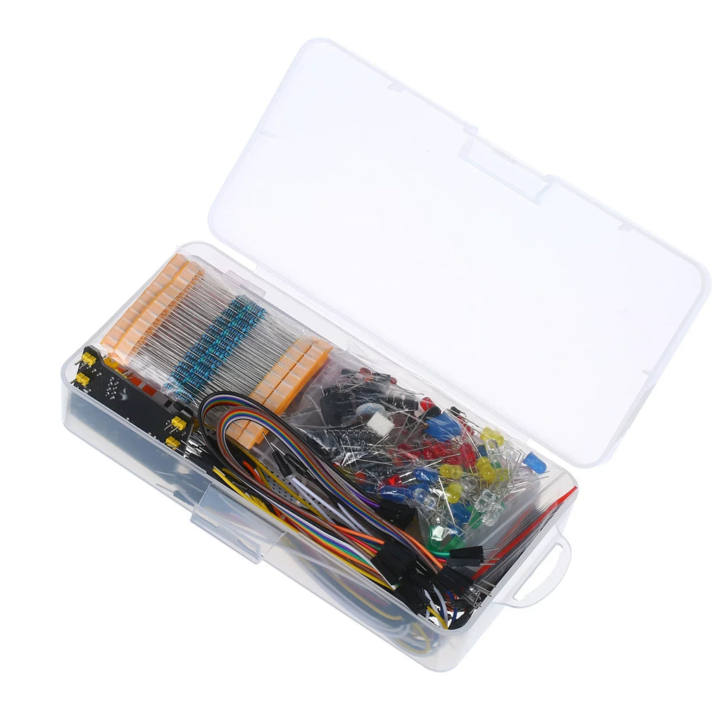 CACAGOO 830 Breadboard Set Electronics Component Starter DIY Kit with Box Compatible with Component Package