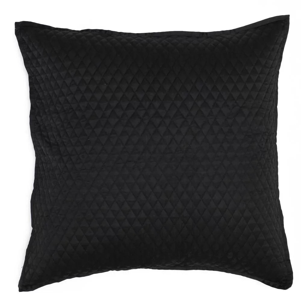 Winthrop 100% Sateen Black Euro Sham by Kosas Home