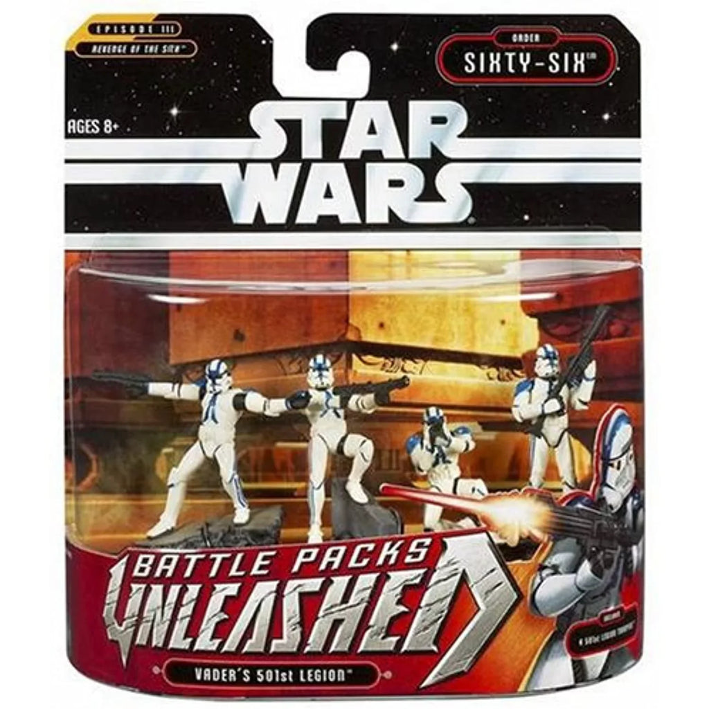 Star Wars Battle Pack Unleashed Figures, Darth Vader's 501st Legion Episode III