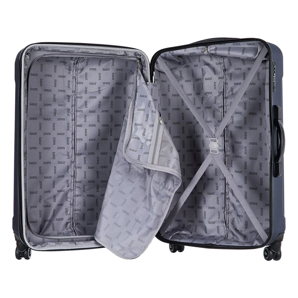 DUKAP Chipset 2-Piece Plastic Luggage Set Blue (DKINT0SM-BLU)