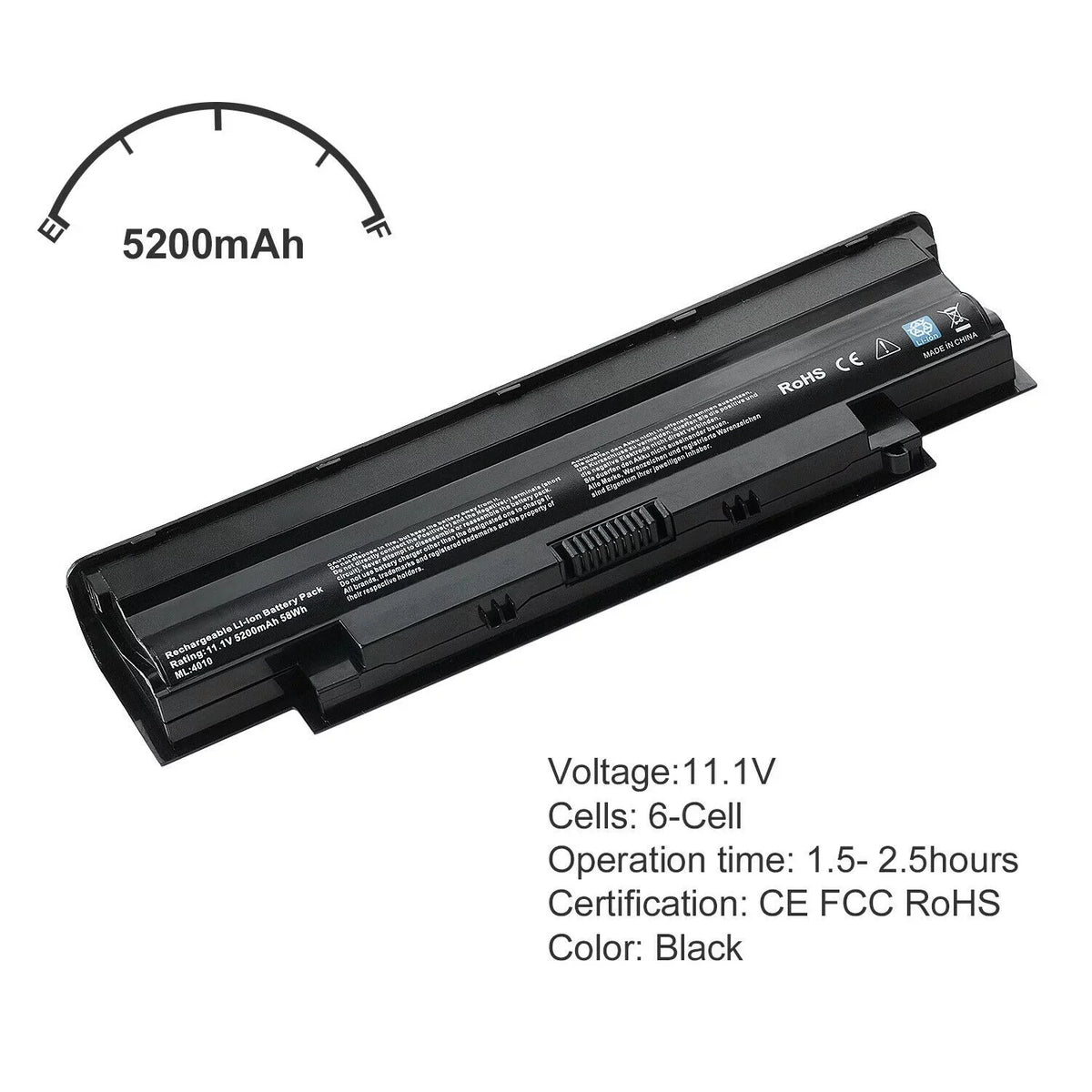 Battery For Inspiron N3110 N4110 N4120 N4050 N5110 N5020 N5030 N5040 N5050