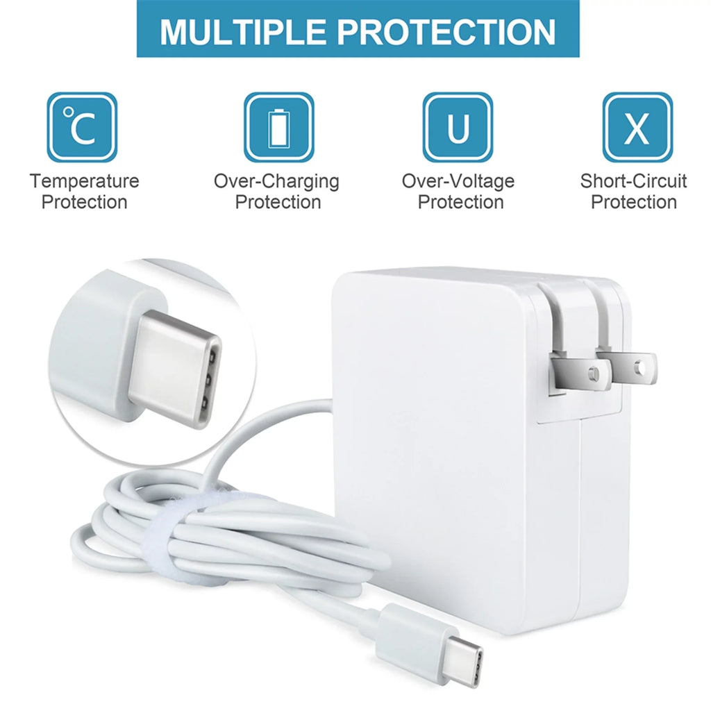 KONKIN BOO Compatible White 65W Type-C AC Adapter Charger Replacement for 300e Chromebook 2nd Gen MTK Type 81QC