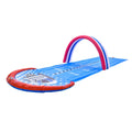 16' Red White and Blue 2-Person Race Track Inflatable Ground Fluid Slide
