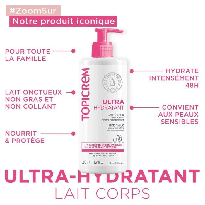 Topicrem Ultra Moisturizing Body Milk 500ml