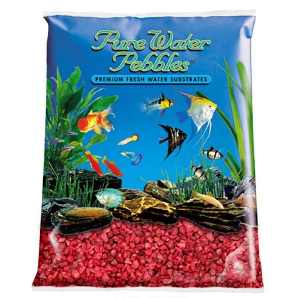 Pure Liquid Pebbles Aquarium Gravel - Currant Red 25 lbs (3.1-6.3 mm Grain)