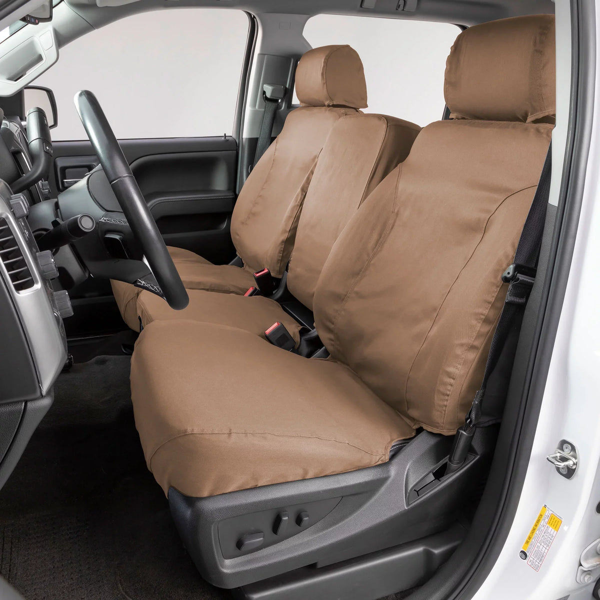 Covercraft SeatSaver Front Row Custom Fit Seat Cover for Select Ford F-150 Models - Polycotton (Tan) Fits select: 2013-2014 FORD F150 SUPER CAB, 2011-2012 FORD F150