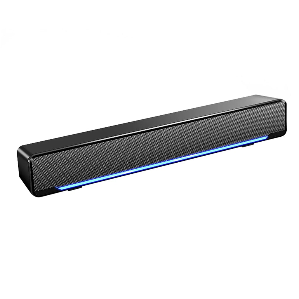 SADA V-196 USB Wired Computer Speaker Bar Stereo Subwoofer Powerful Player Bass Surround Sound Box 3.5mm Audio Input for PC Notebook Smartphone Tablet MP3 MP4
