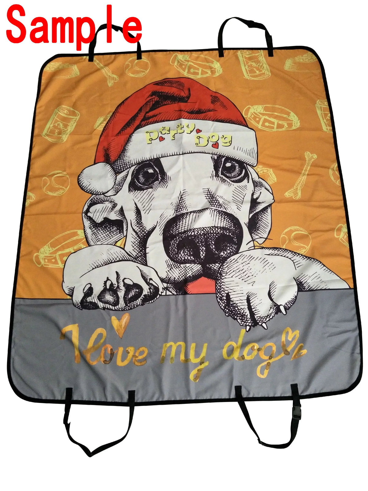 GCKG Merry christmas Dreamlike the Santa Claus Pet Car Seat Cover Dog Car Seat Mat Hammock Cargo Mat Trunk Mat For Cars Trucks and SUV 54x60 inches