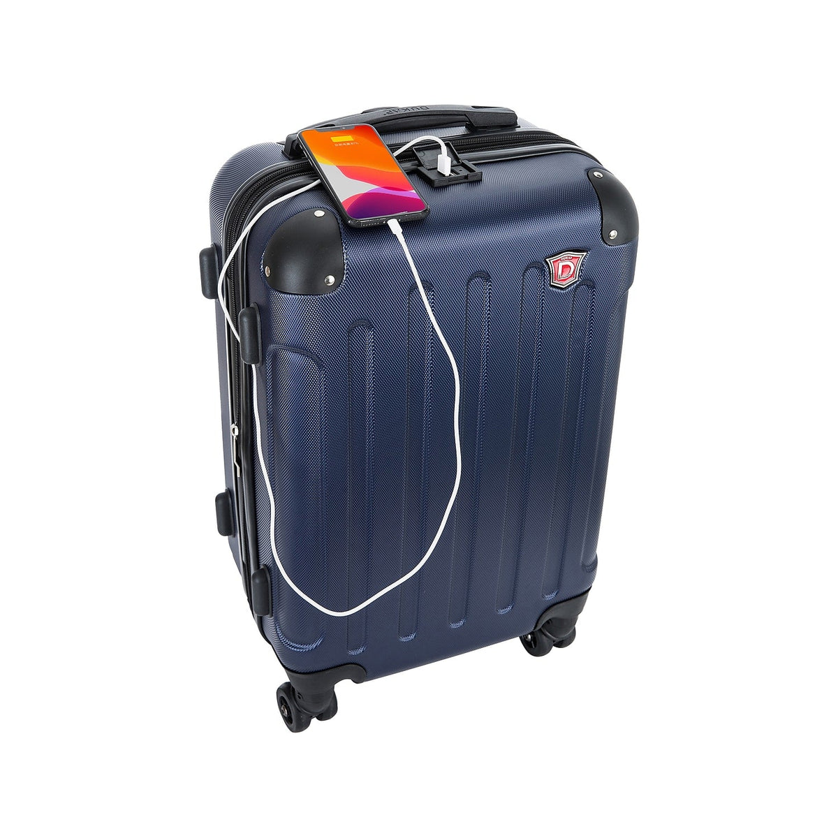 DUKAP Chipset 2-Piece Plastic Luggage Set Blue (DKINT0SM-BLU)