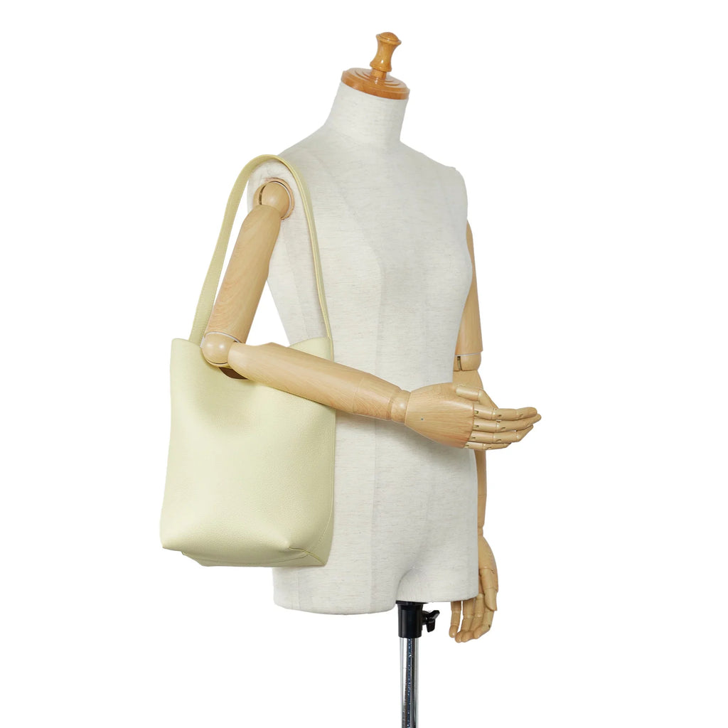 Pre-Owned Authenticated The Row Medium N/S Park Tote Calf Leather Yellow Tote Bag Unisex (Like New)