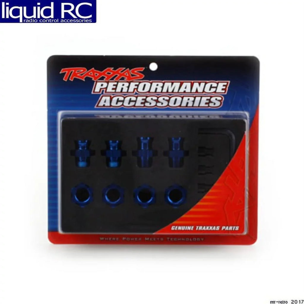 Traxxas Slash 2Wd Splined Wheel Hubs, Blue Anodized, 17Mm, Set Of 4 5853X