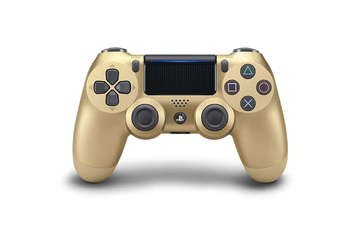 Gold DualShock PlayStation 4 Wireless Controller Bundle - With Charging Cable Like New with BOLT AXTION