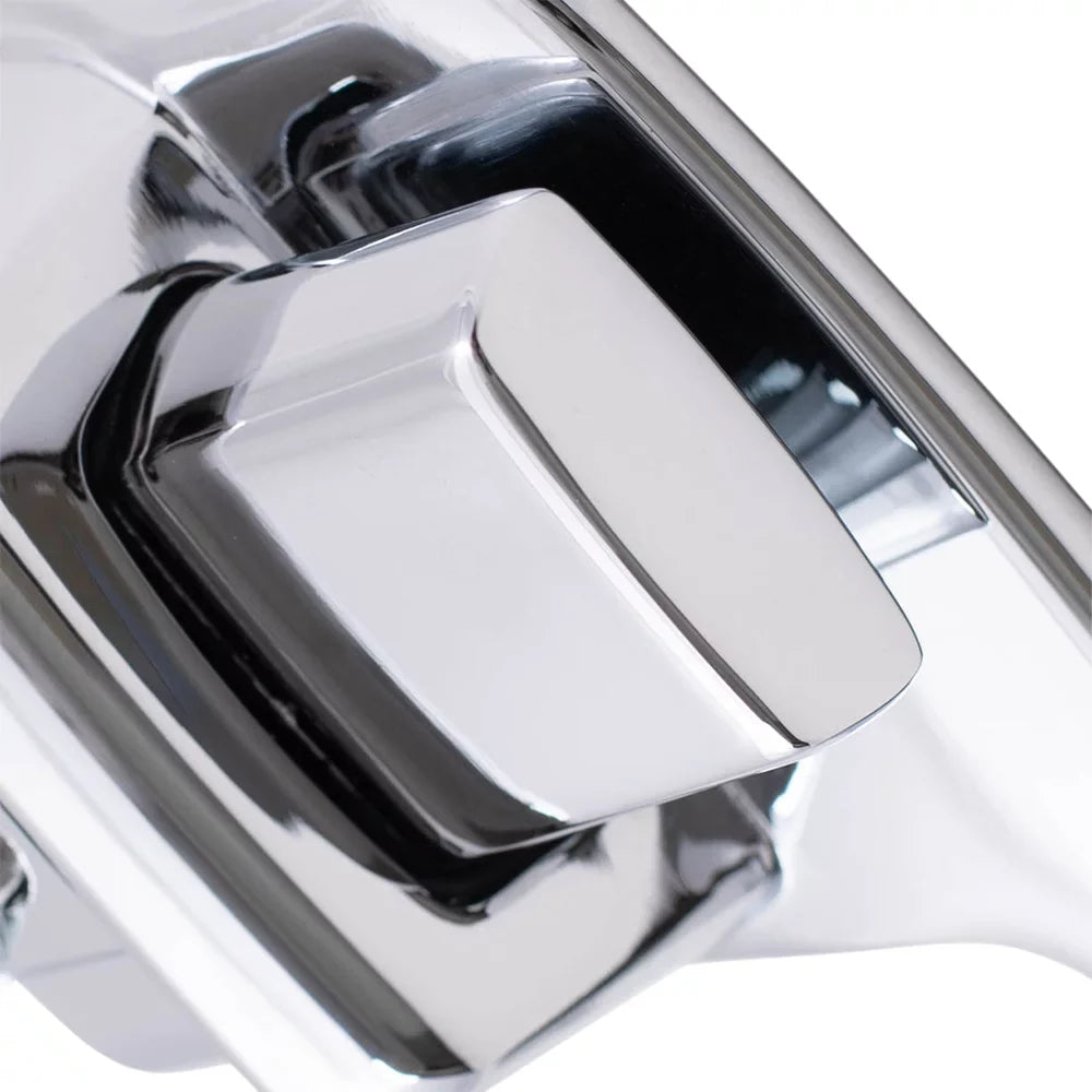 Brock Replacement Pair Set Outside Exterior Front Rear Chrome Door Handles compatible with Pickup Truck SUV Van 55075649 55075648