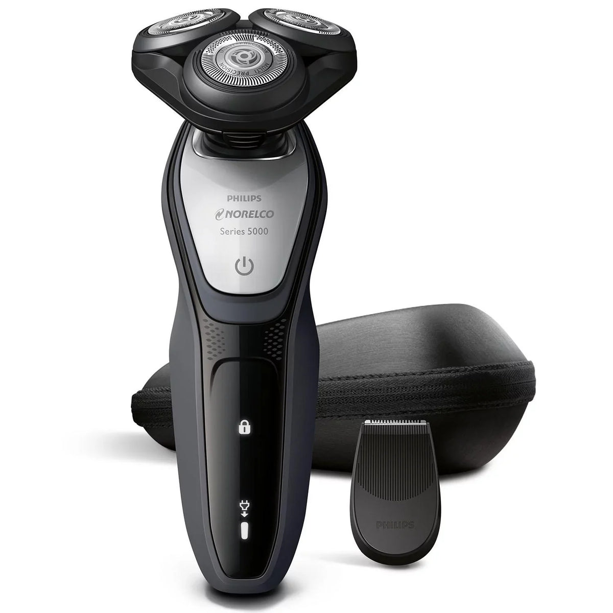 Philips Norelco 5675 Shaver w Replacement Shaving Heads & Travel Case