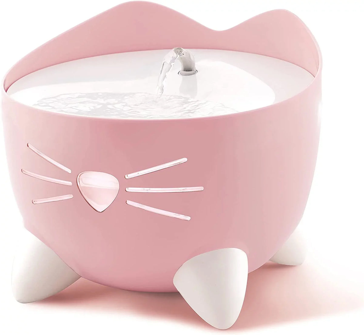 Catit PIXI Drinking Fountain Cat Fluid Fountain with Triple Filter and Ergonomic Drinking Options, Pink