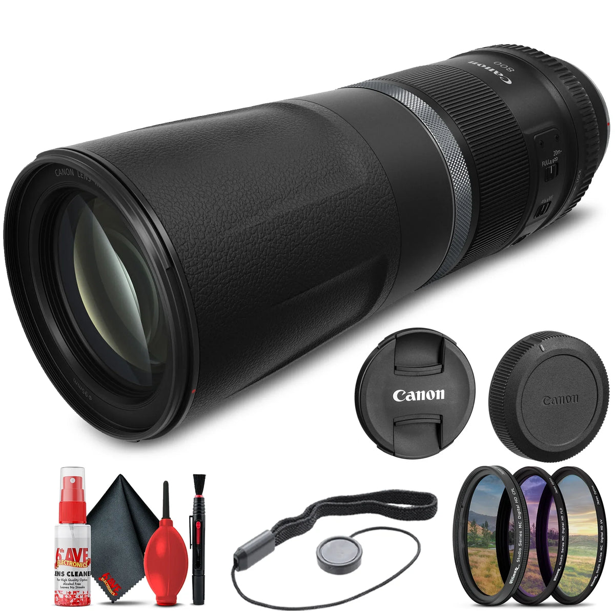 RF 800mm f/11 IS STM Lens (3987C002) + UV Filter + Cap Keeper + More