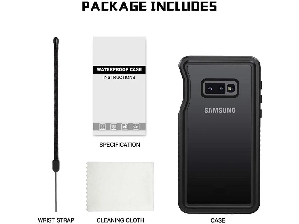 Galaxy S10e Case, IP68 Liquid Dustproof Shockproof Case with Built-in Display Protector, Full Body Sealed Fluid Protective Clear Cover for S10e