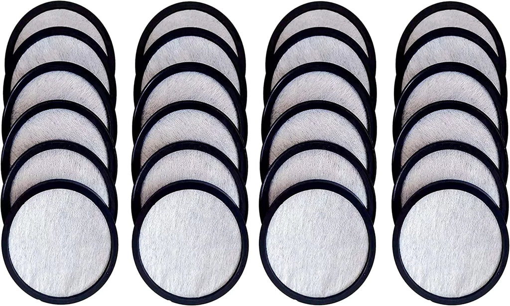 24-Mr. Coffee Replacement Charcoal Liquid Filter Disk for Most Mister Coffee Machine Brewers, White