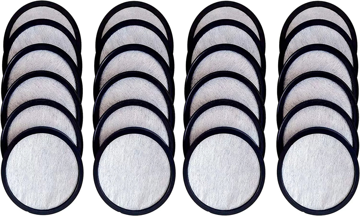 24-Mr. Coffee Replacement Charcoal Liquid Filter Disk for Most Mister Coffee Machine Brewers, White