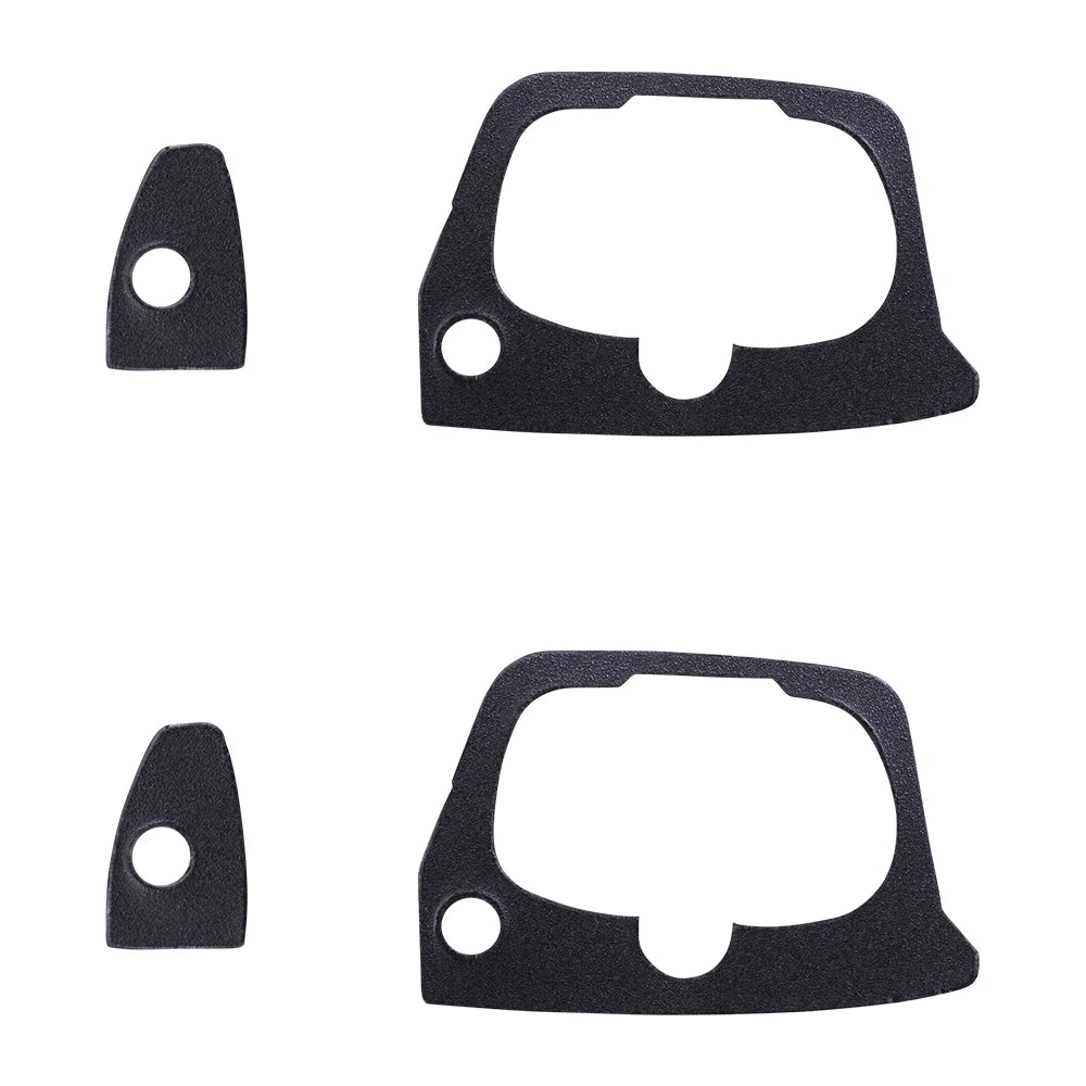 Brock Replacement Pair Set Outside Exterior Front Rear Chrome Door Handles compatible with Pickup Truck SUV Van 55075649 55075648