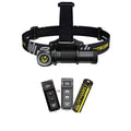 Value Bundle: Nitecore UT32 Dual Emitter Headlamp - (5700K,Cool White) - (3000K,Warm White) with 1x NL1834R USB Rechargeable Battery and TUP Rechargeable Chipset Pocket Light (Black or Gray)