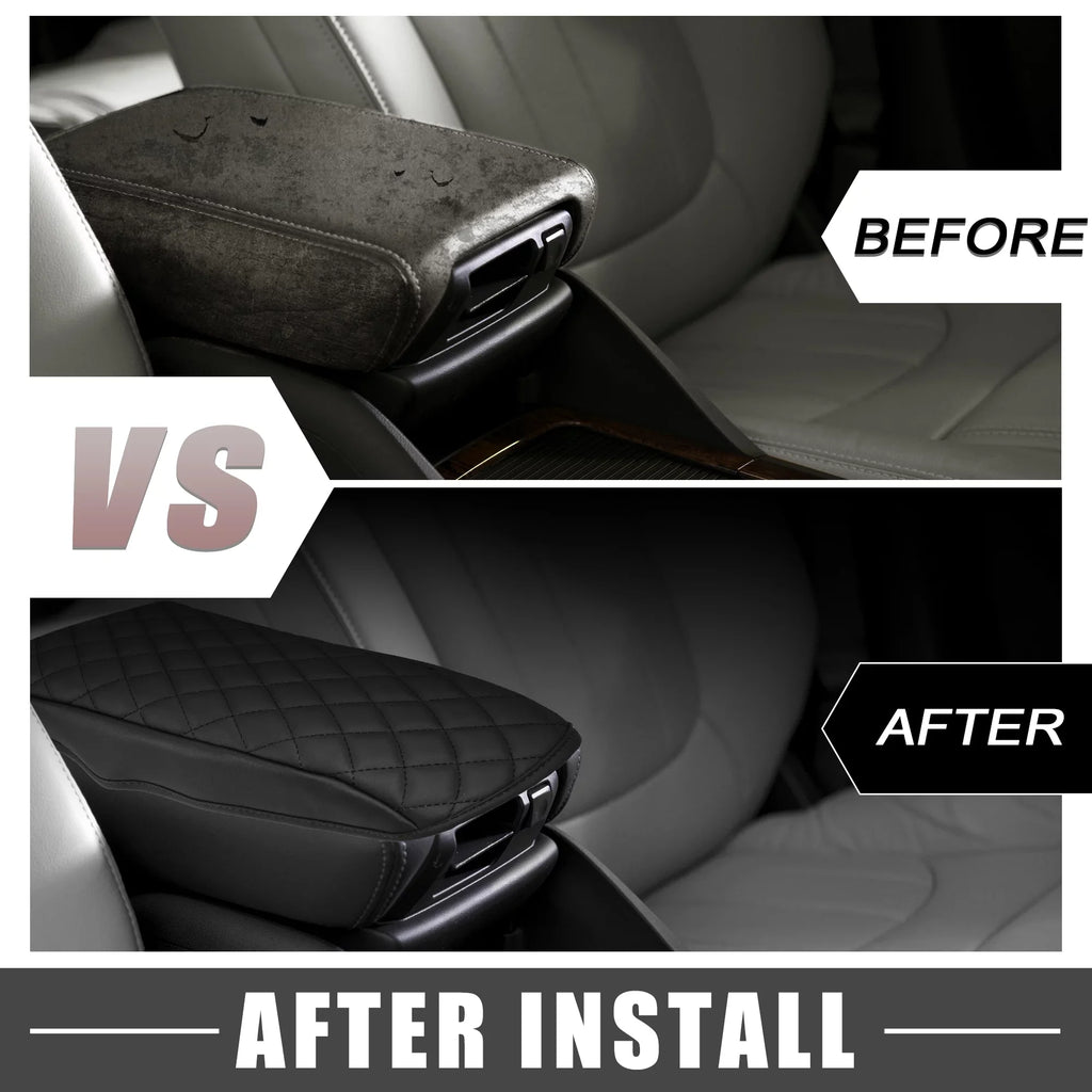 Unique Bargains Car Center Console Pad Liquid Armrest Seat Box Cover Protector for Ford Bronco Sport 2020-2023 Black